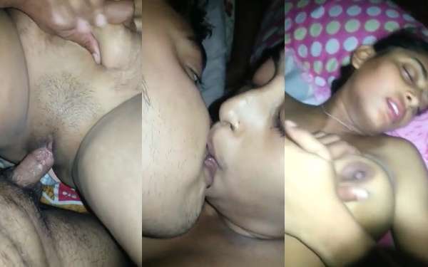 Apni Wife Ki Nighty Ko Khool Kar Pura Nanga Karke Uske Bur Ko Pakad Kar Choda