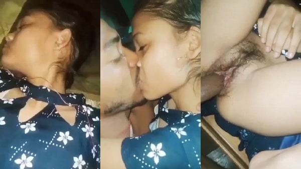 Desi girlfriend hairy pussy fucked by bf big lund