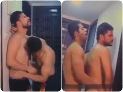 Kinky gay sex of two slutty stud lovers on Friday night