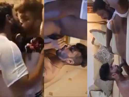 Desi Horny Boys Hotel room full sex and Sucking Big Cock Blowjob Sex