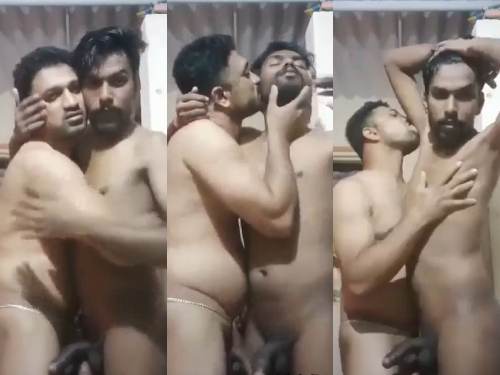 Horny Village Gay lovers armpit licking and nude kissing sex vdo
