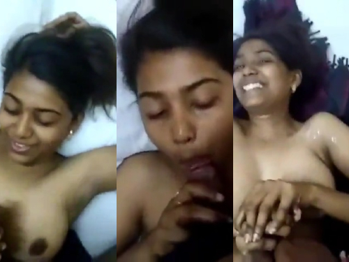 Sexy Girfriend Blowjob And Cumshot On Boobs