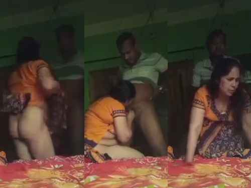 Desi Bhabhi Fucking in orage kurti form Backside