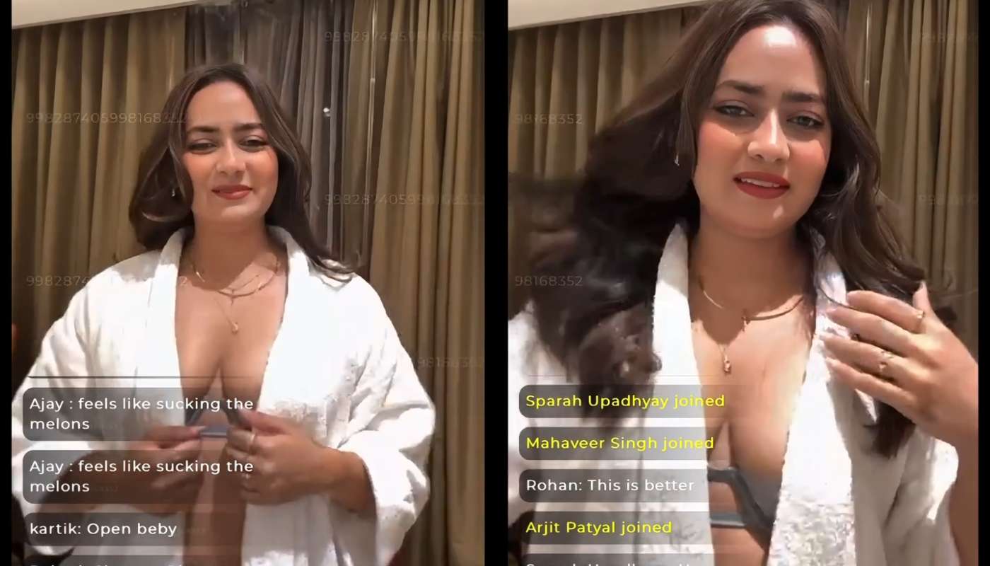 Digital Creator Divya mistry Sexy Boobs Show Semi Nude Live