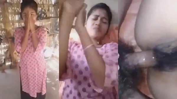 Pink Dress girlfriend dick hot sucking and fucking village sex